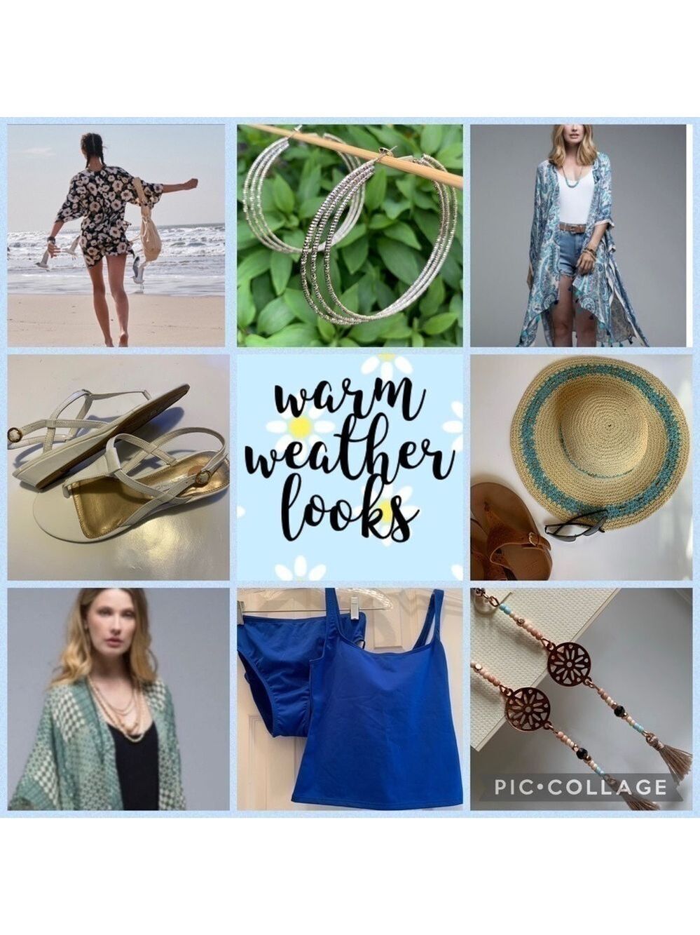 Kimono Sandals Swim Sun Hat